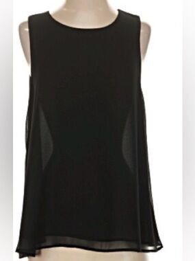 Pleione Black Sleeveless Blouse
